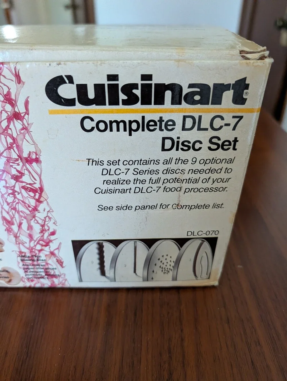 Cuisinart Food Processor DLC-7 Complete 9 Disc Set in Original Box Pre Owned